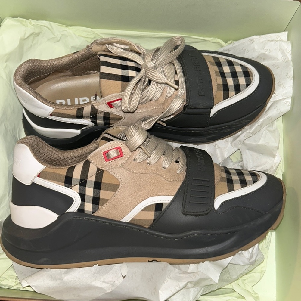 Burberry Vintage Check , Suede and Leather